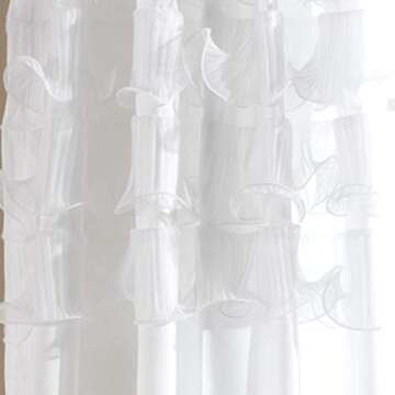 Lush Décor Avery Ruffled Curtains - Vintage Chic Style Set