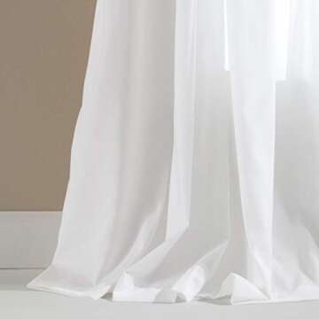 Lush Décor Avery Ruffled Curtains - Vintage Chic Style Set