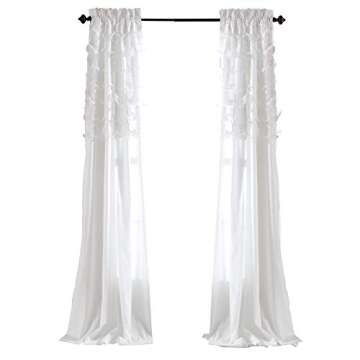 Lush Décor Avery Ruffled Curtains - Vintage Chic Style Set