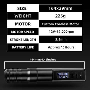 Tattoo Gun Kit Complete Wireless Tattoo Machine Kiss of Dragon