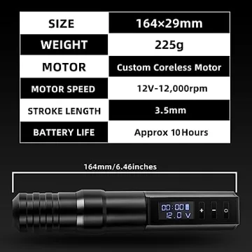 Tattoo Gun Kit Complete Wireless Tattoo Machine Kiss of Dragon