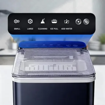 Countertop Ice Maker Producing Ice in 6 Minutes