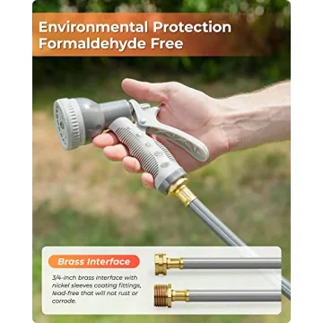 Ayleid 100FT Retractable Hose Reel with 9-Function Sprayer