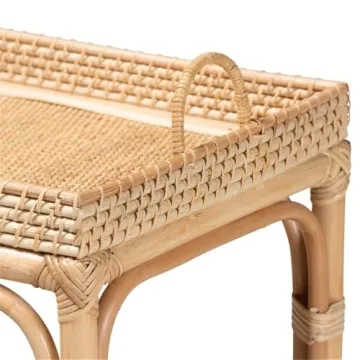Bohemian Rattan Console Table for Stylish Storage Solutions