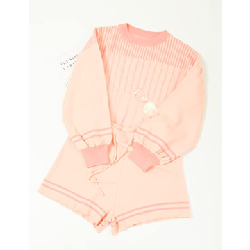 Gihuo Women’s Striped Knit 2 Piece Sweater Set