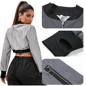 Reflective Rave Top for Women - Ypser Stylish Crop Shirt