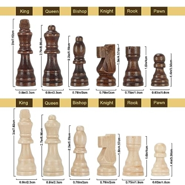 Magnetic Wooden Chess Set - Portable 15" Travel Board