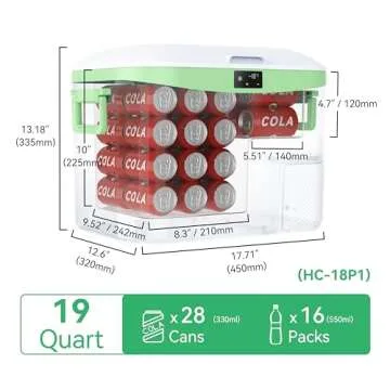 Megiu 12V Portable Car Refrigerator Cooler 19 Quart