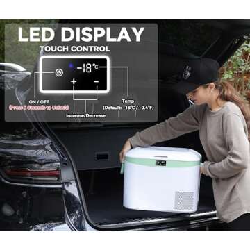 Megiu 12V Portable Car Refrigerator Cooler 19 Quart