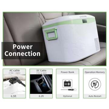 Megiu 12V Portable Car Refrigerator Cooler 19 Quart