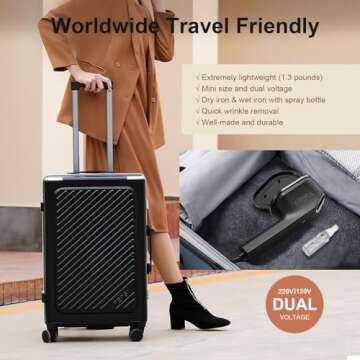 Portable Travel Iron - Lightweight and Powerful Steam Iron