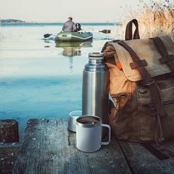 Durable ALOUFEA 12oz Insulated Coffee Mug with Handle