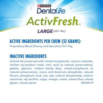 DentaLife ActivFresh Dog Chews for Large Dogs 40 lbs. and up, Dental Chews to Freshen Breath, Chicken Flavor, 24.1 oz., 21 Chews - 21 ct. Pouch