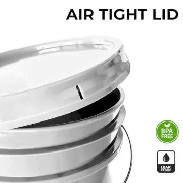 3.5-Gallon Multi-Use Bucket Pail with Lid - Food Grade