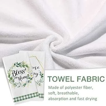 Seliem Spring Eucalyptus Leaves Wreath Kitchen Towel Set