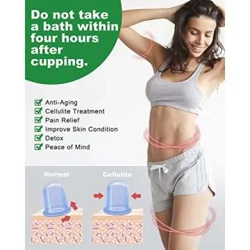 Silicone Cupping Therapy Sets, Anti Cellulite Cup Massager - Vacuum Suction Cup for Cellulite Treatment - Amazing Cellulite Remover