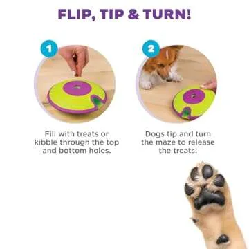 Outward Hound by Nina Ottosson Dog Treat Maze Dog Puzzle Enrichment Toy, Level 2 Intermediate, Green