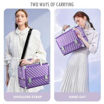 FRENESSA Extra Large Makeup Organizer for Travel Beauty Cases