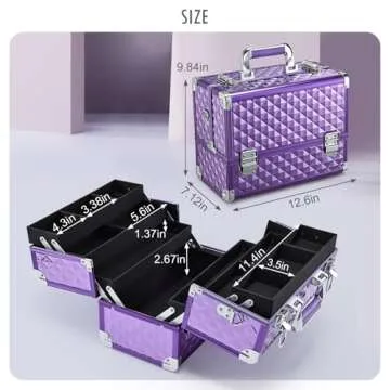 FRENESSA Extra Large Makeup Organizer for Travel Beauty Cases