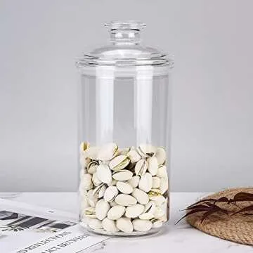 Stylish 34oz Acrylic Airtight Storage Jar for Easy Organizing
