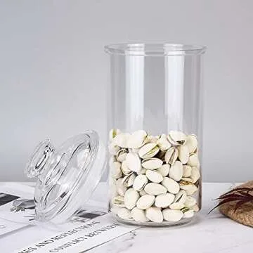 Stylish 34oz Acrylic Airtight Storage Jar for Easy Organizing