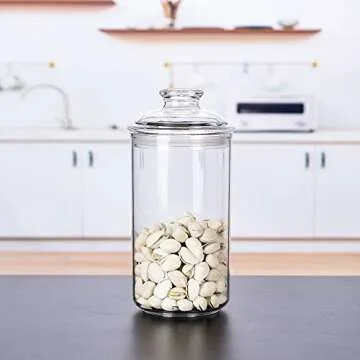Stylish 34oz Acrylic Airtight Storage Jar for Easy Organizing