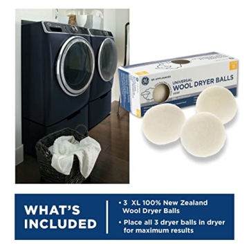 GE Appliances Wool Dryer Balls Set of 3 Eco Friendly