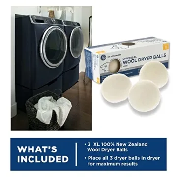 GE Appliances Wool Dryer Balls Set of 3 Eco Friendly