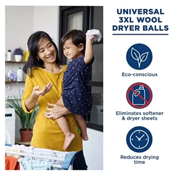 GE Appliances Wool Dryer Balls Set of 3 Eco Friendly