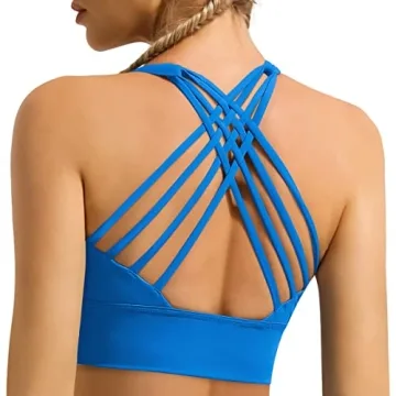Stylish GYM RAINBOW Women's Strappy Longline Sports Bra for Workouts and Relaxation