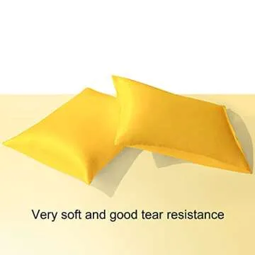 BEDSUM 2 Pack Silk Satin Toddler Pillowcases, Luxury Silky Travel Envelope Closure Pillow Cases for ...