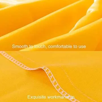 BEDSUM 2 Pack Silk Satin Toddler Pillowcases, Luxury Silky Travel Envelope Closure Pillow Cases for Baby Boys and Girls, 14x20 Inches, Yellow