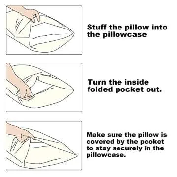 BEDSUM 2 Pack Silk Satin Toddler Pillowcases, Luxury Silky Travel Envelope Closure Pillow Cases for Baby Boys and Girls, 14x20 Inches, Yellow