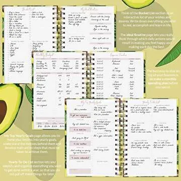 PLANBERRY Hourly Schedule Planner Premium – Undated Weekly Organizer with Time Slots & Monthly Budget – Time Management, Goal Setting, to-Do List & Habit Tracker –6.9″x8.5″(Avocado Green)