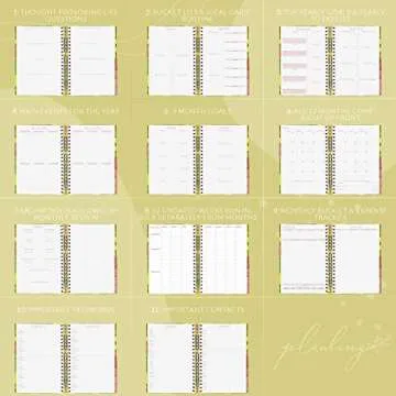 PLANBERRY Hourly Schedule Planner Premium – Undated Weekly Organizer with Time Slots & Monthly Budget – Time Management, Goal Setting, to-Do List & Habit Tracker –6.9″x8.5″(Avocado Green)