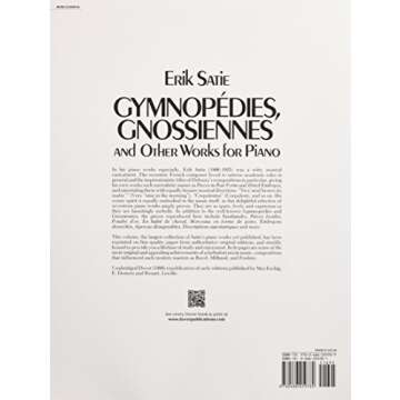 Gymnopédies, Gnossiennes and Other Works for Piano (Dover Classical Piano Music)