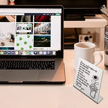 Thank You Gift for Women, Coworker, Friends, Teacher, Retirement Gifts for Coworker, Women, Desk Table Shelf Sign Decor, Inspirational Office Gift for Colleague Leaving Job