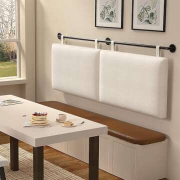 BSHOMGI Headboards Queen Size Headboard Wall Mounted Headboards King for Bed with Linen Upholstery and Button Tufted Hanging Headboard for Bedroom Christmas Day for Family(Beige, Queen)