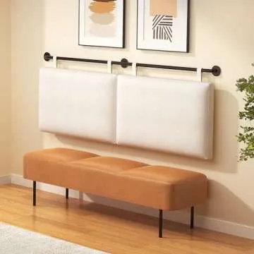 BSHOMGI Headboards Queen Size Headboard Wall Mounted Headboards King for Bed with Linen Upholstery and Button Tufted Hanging Headboard for Bedroom Christmas Day for Family(Beige, Queen)