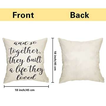 Fahrendom and So Together They Built a Life They Loved Farmhouse Décor Family Decoration Sign Cotto...