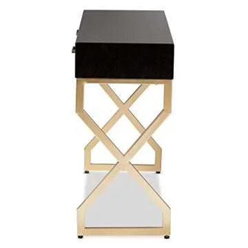 Baxton Studio Console Table: Stylish Storage Solution in Gold