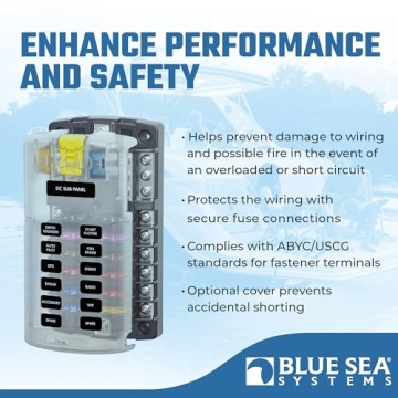 Blue Sea Systems 5026 ST Blade Fuse Block 12 Circuits Easy Use