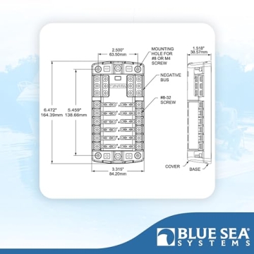 Blue Sea Systems 5026 ST Blade Fuse Block 12 Circuits Easy Use