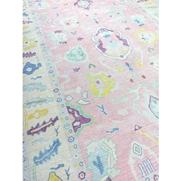 Modern Oushak Rug | Vintage Turkish Washable Design