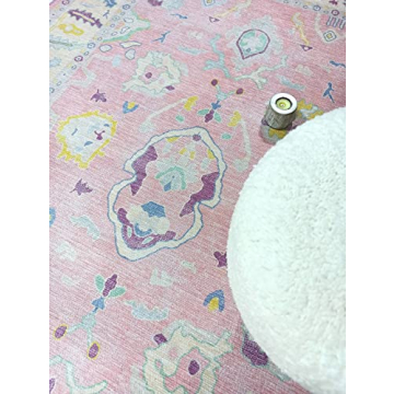 Modern Oushak Rug | Vintage Turkish Washable Design