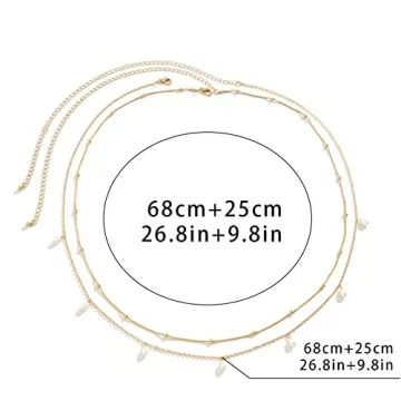 Elegant 2Pcs Beaded Waist Chain for Summer Style