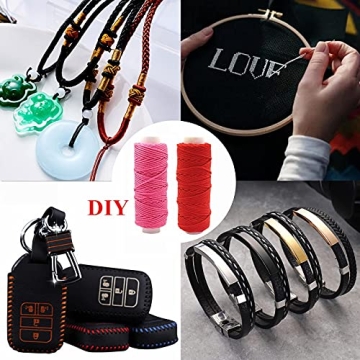 FQTANJU 14 Colors Wax Thread for Macrame and DIY