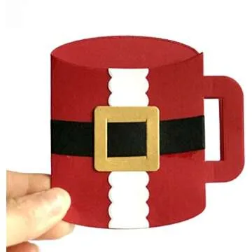 Christmas Cup Metal Die Cuts,3D Christmas Gift Box Cutting Dies Cut Stencils for DIY Scrapbooking Photo Decorative Embossing Paper Dies for Scrapbooking Card Making