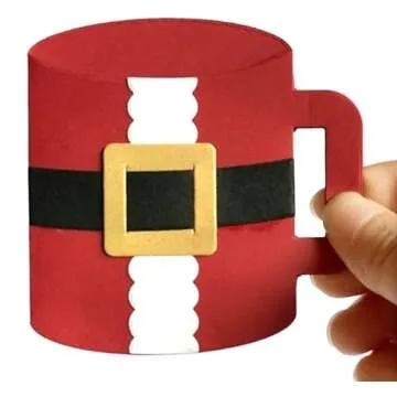 Christmas Cup Metal Die Cuts,3D Christmas Gift Box Cutting Dies Cut Stencils for DIY Scrapbooking Photo Decorative Embossing Paper Dies for Scrapbooking Card Making