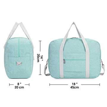 Pack Smart with Mint Green Travel Duffle Bag 30L